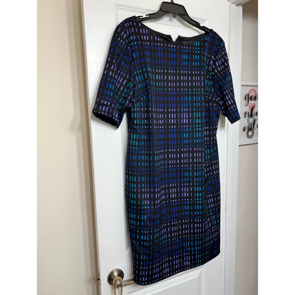 Jessica Howard Mutil color (black, teal, lavender and blue) Size 16